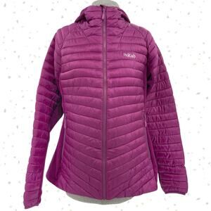 RAB Cirrus Flex Hoody Purple Plum Berry Packable Puffer Light Jacket Size XL